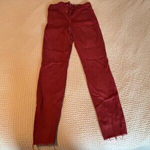 Red Joe's frayed jeans